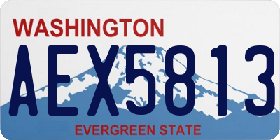 WA license plate AEX5813