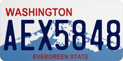 WA license plate AEX5848