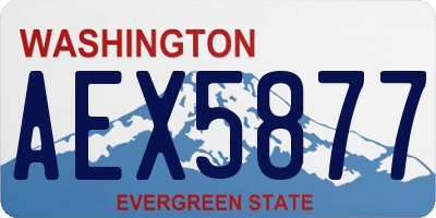 WA license plate AEX5877