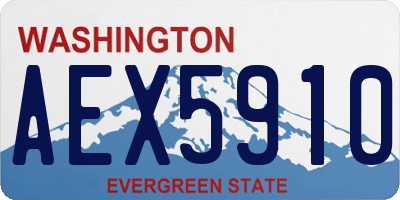 WA license plate AEX5910