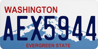 WA license plate AEX5944
