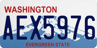 WA license plate AEX5976
