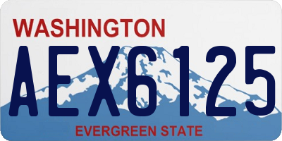 WA license plate AEX6125