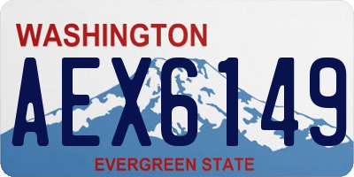 WA license plate AEX6149