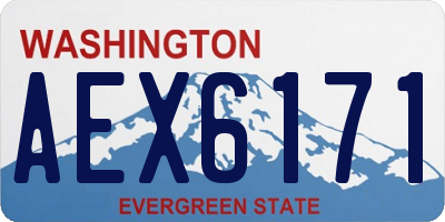 WA license plate AEX6171