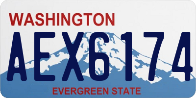 WA license plate AEX6174