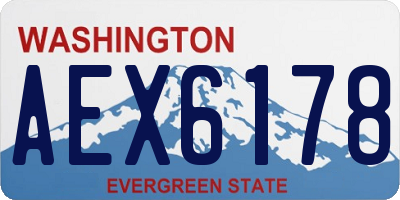 WA license plate AEX6178