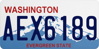 WA license plate AEX6189