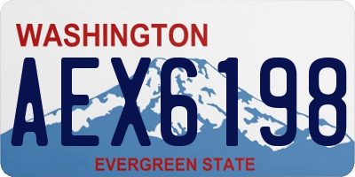 WA license plate AEX6198