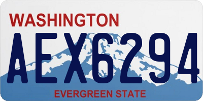 WA license plate AEX6294