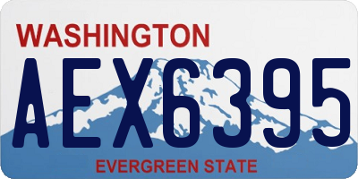 WA license plate AEX6395
