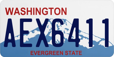 WA license plate AEX6411