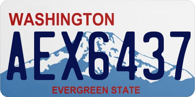 WA license plate AEX6437