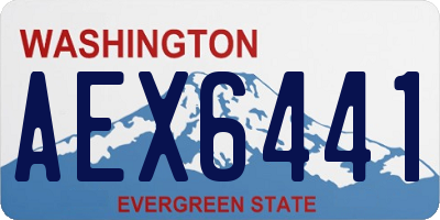 WA license plate AEX6441