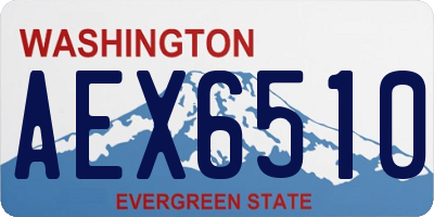 WA license plate AEX6510