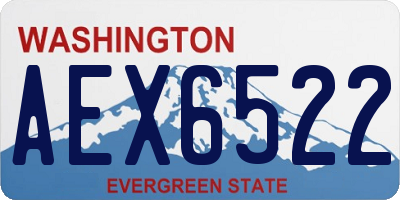 WA license plate AEX6522