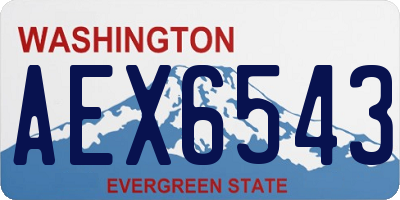 WA license plate AEX6543