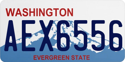WA license plate AEX6556