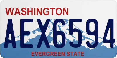 WA license plate AEX6594