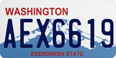 WA license plate AEX6619