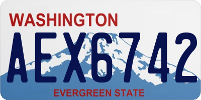 WA license plate AEX6742