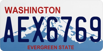 WA license plate AEX6769