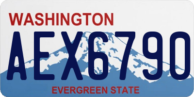 WA license plate AEX6790