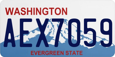 WA license plate AEX7059