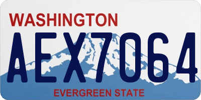 WA license plate AEX7064