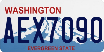 WA license plate AEX7090