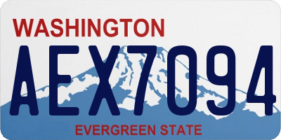 WA license plate AEX7094