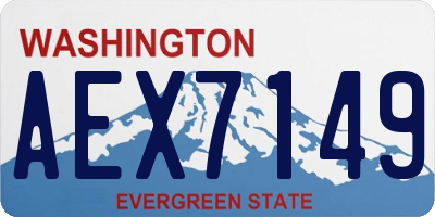 WA license plate AEX7149