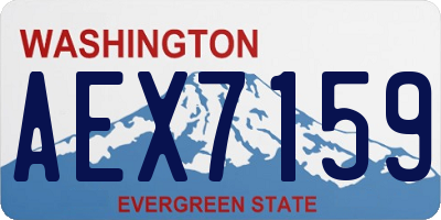 WA license plate AEX7159