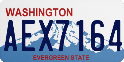 WA license plate AEX7164