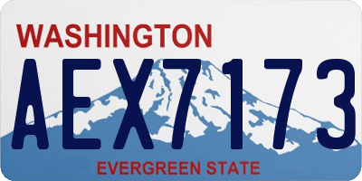 WA license plate AEX7173