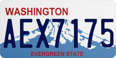 WA license plate AEX7175