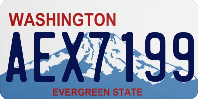 WA license plate AEX7199