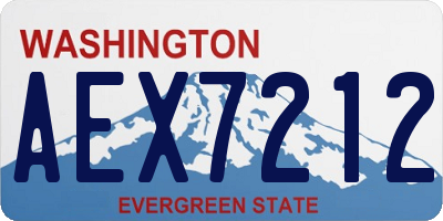 WA license plate AEX7212