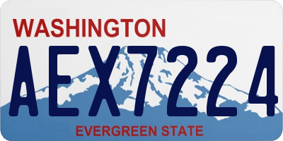 WA license plate AEX7224