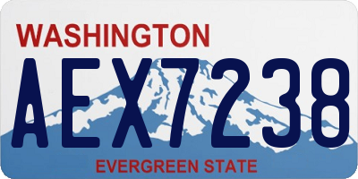 WA license plate AEX7238
