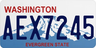 WA license plate AEX7245