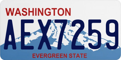 WA license plate AEX7259
