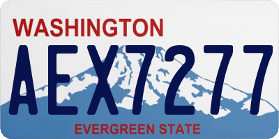 WA license plate AEX7277