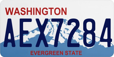 WA license plate AEX7284