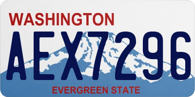 WA license plate AEX7296