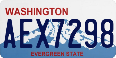 WA license plate AEX7298