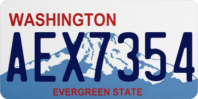 WA license plate AEX7354