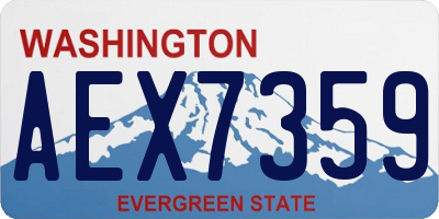 WA license plate AEX7359
