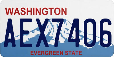 WA license plate AEX7406