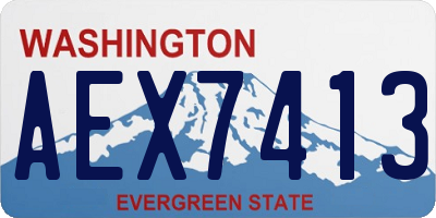 WA license plate AEX7413